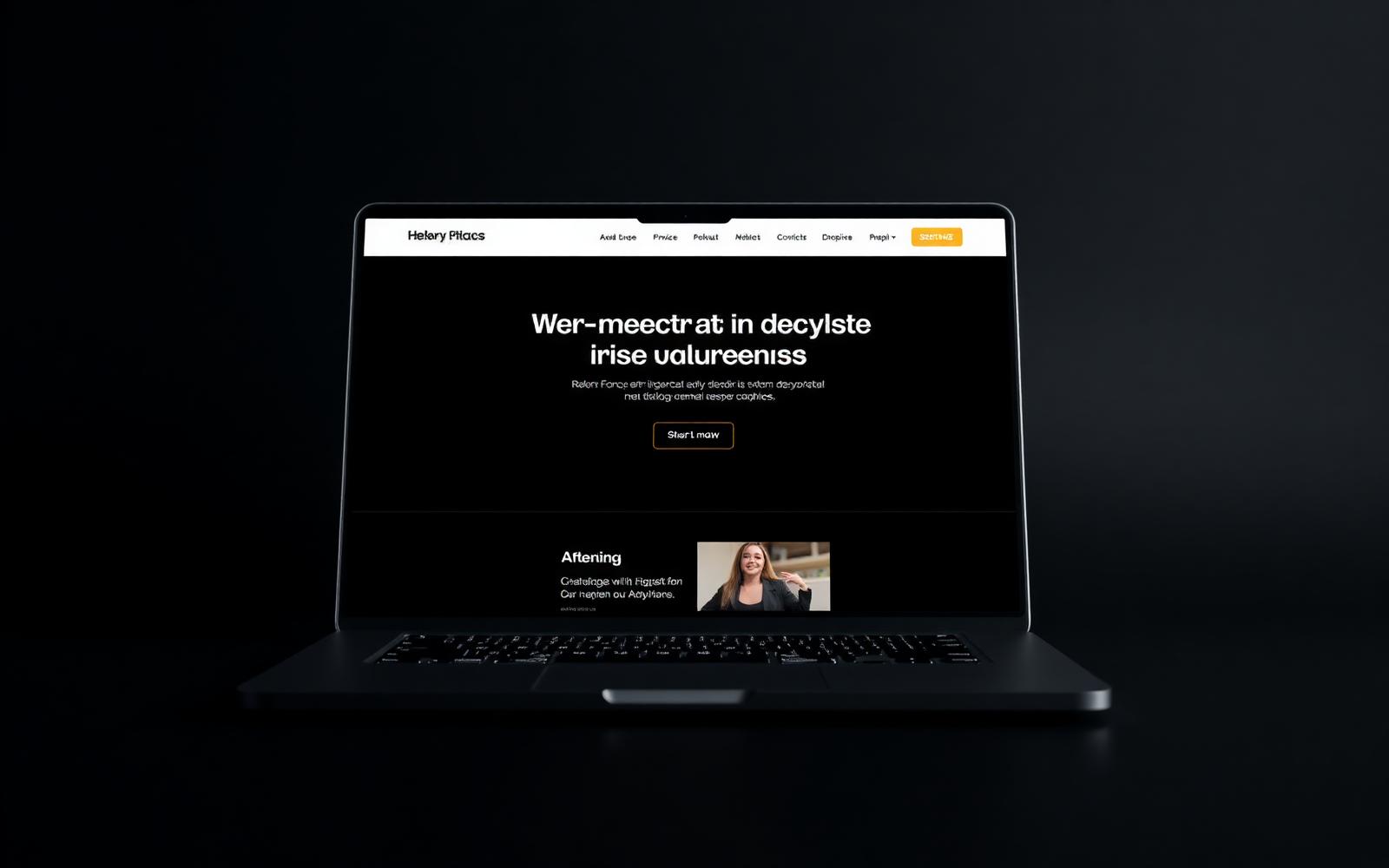 Premium website mockup